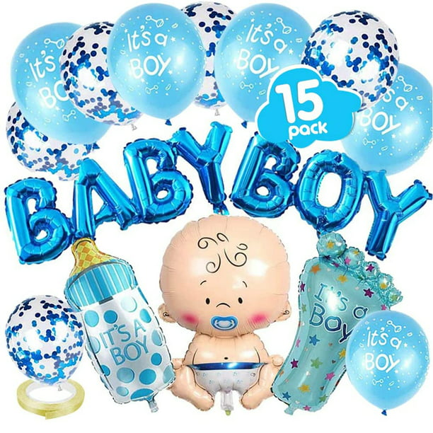 BABY BOTTLE Foil Balloon Baby Shower Decoration Blue Pink